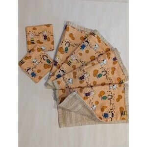 Peanuts Charlie Brown Snoopy characters reusable cloth napkins and coaster set